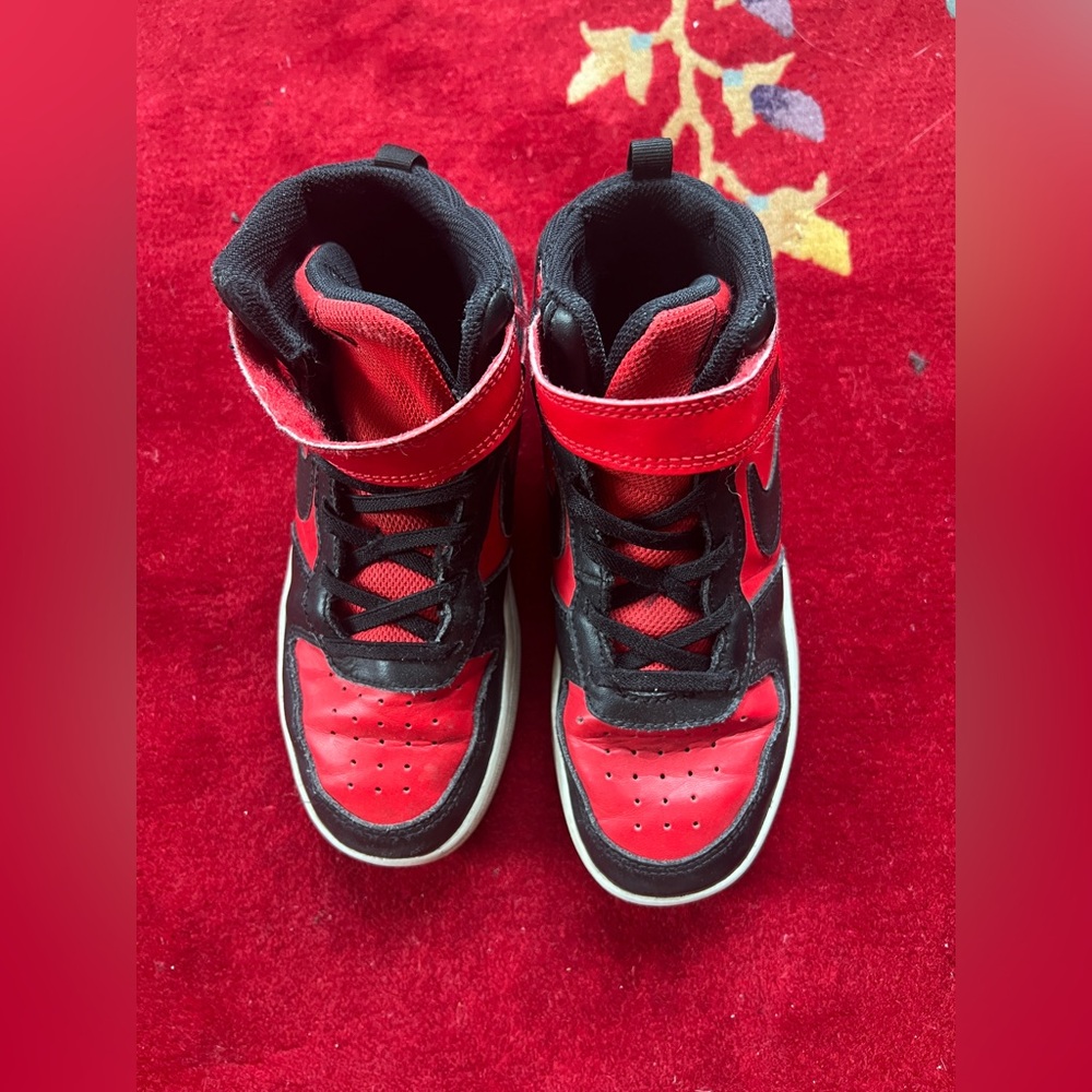 Nike Court Borough Mid 2- Nike Red and Black High Top Sneakers- US size 3